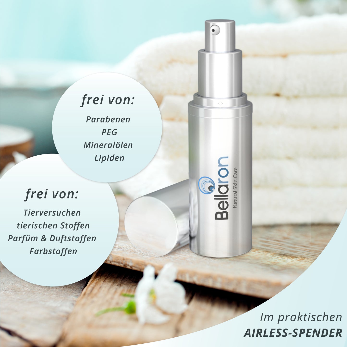 Ultraschallgerät + Bellaron 3-fach Hyaluronserum, 15 ml