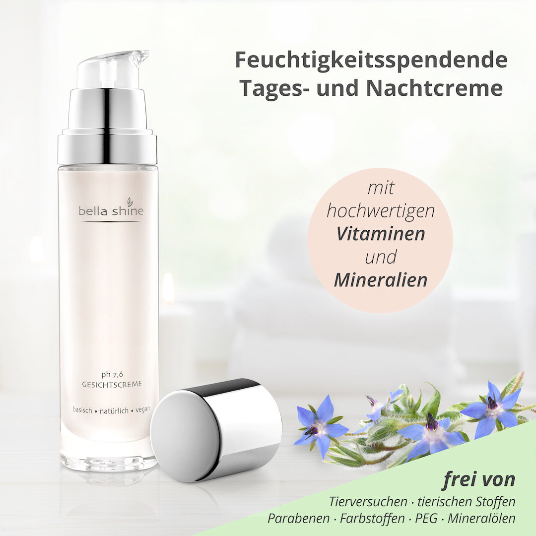 Bella Shine - natürliche und vegane Tages- und Nachtcreme für das Gesicht, 50ml