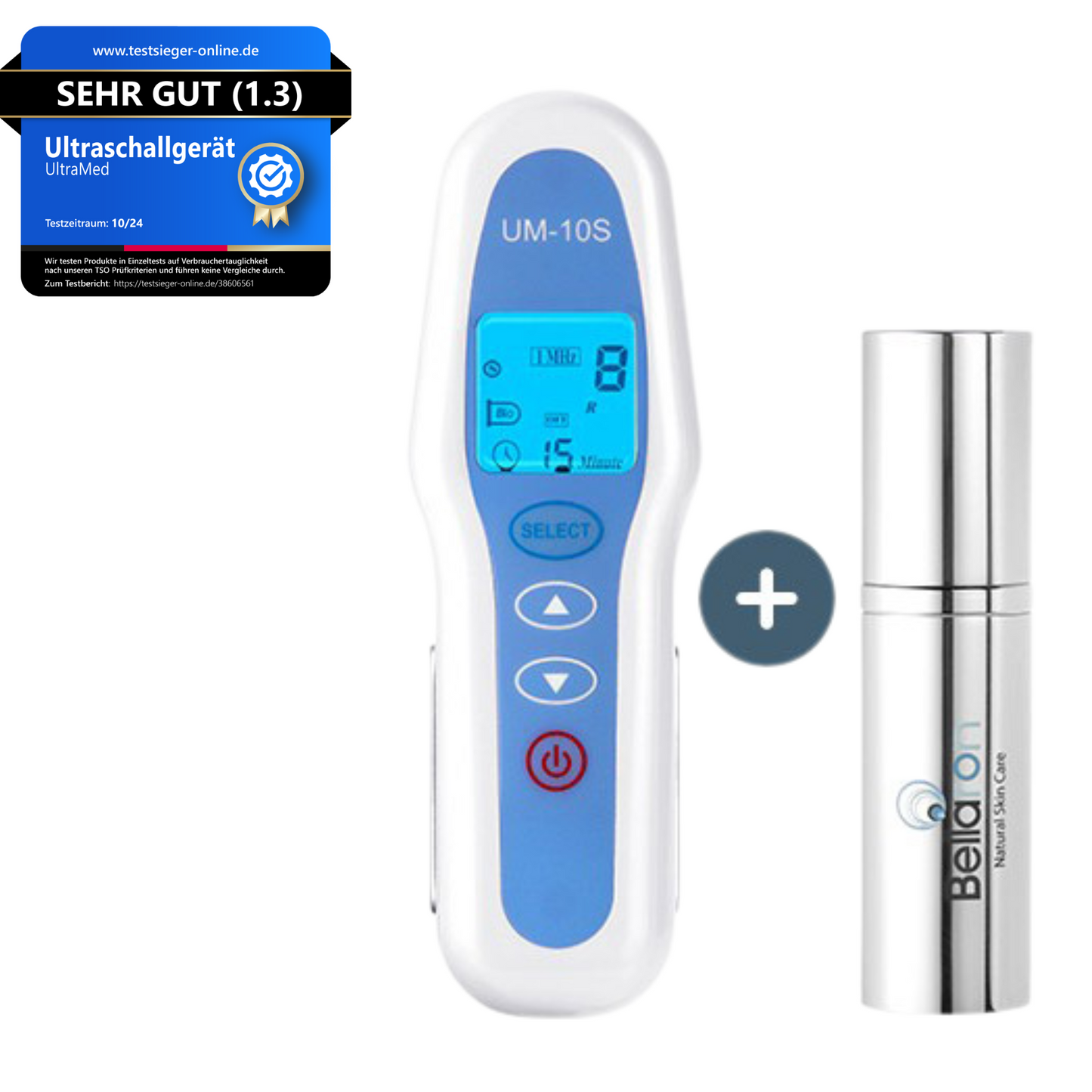 Ultraschallgerät + Bellaron 3-fach Hyaluronserum, 15 ml