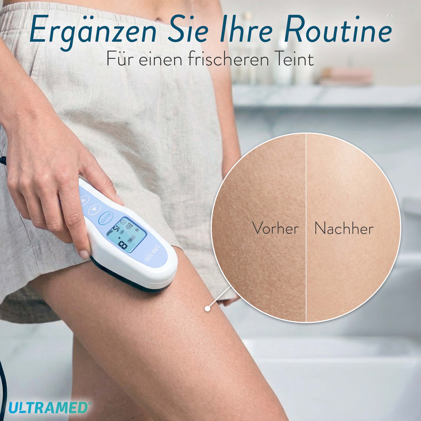 Professionelles Ultraschallgerät für zu Hause - Zwei Schallköpfe für Gesicht & Körper mit 3 MHz & 1 MHz