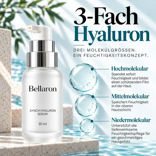 UltraMed Ultraschallgerät für Gesicht und Körper + Bellaron 3-fach Hyaluronserum