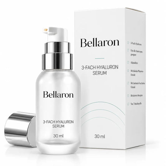 Premium Gesichtsserum gegen Hautalterung mit 3-Fach Hyaluron, Kakadu-Pflaumen- & Laminaria-Algenextrakt – 30 ml