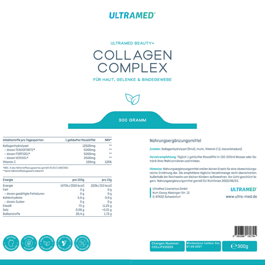 NEU! UltraMed Beauty+ Collagen Complex – 3-fach Kollagen-Power mit bioaktiven Peptiden für Haut, Gelenke & Bindegewebe