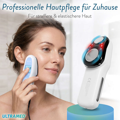 Professionelles Ultraschallgerät für zu Hause - Zwei Schallköpfe für Gesicht & Körper mit 3 MHz & 1 MHz