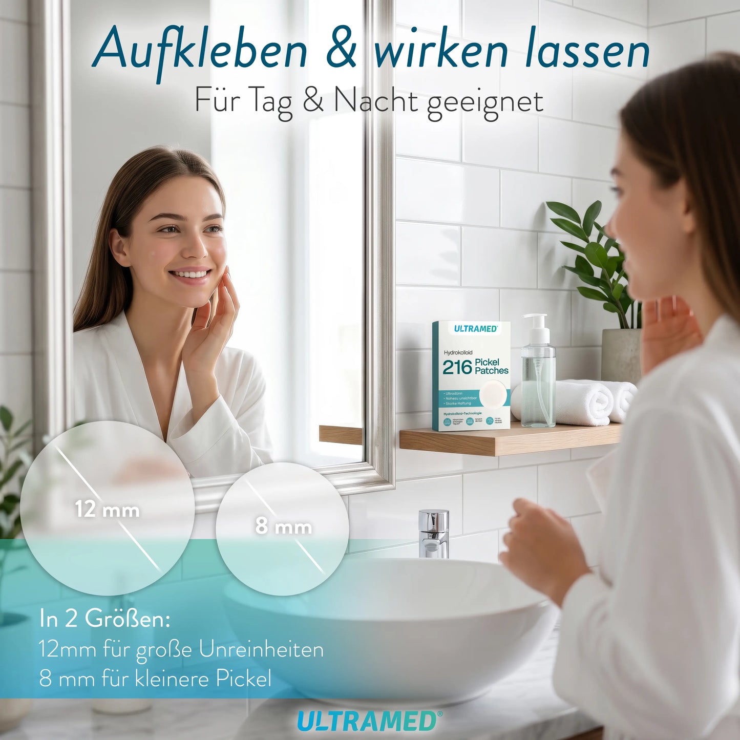 Premium Hydrokolloid Pickel Patches – 216 Stück | Ultradünn, Nahezu Unsichtbar & Starke Haftung