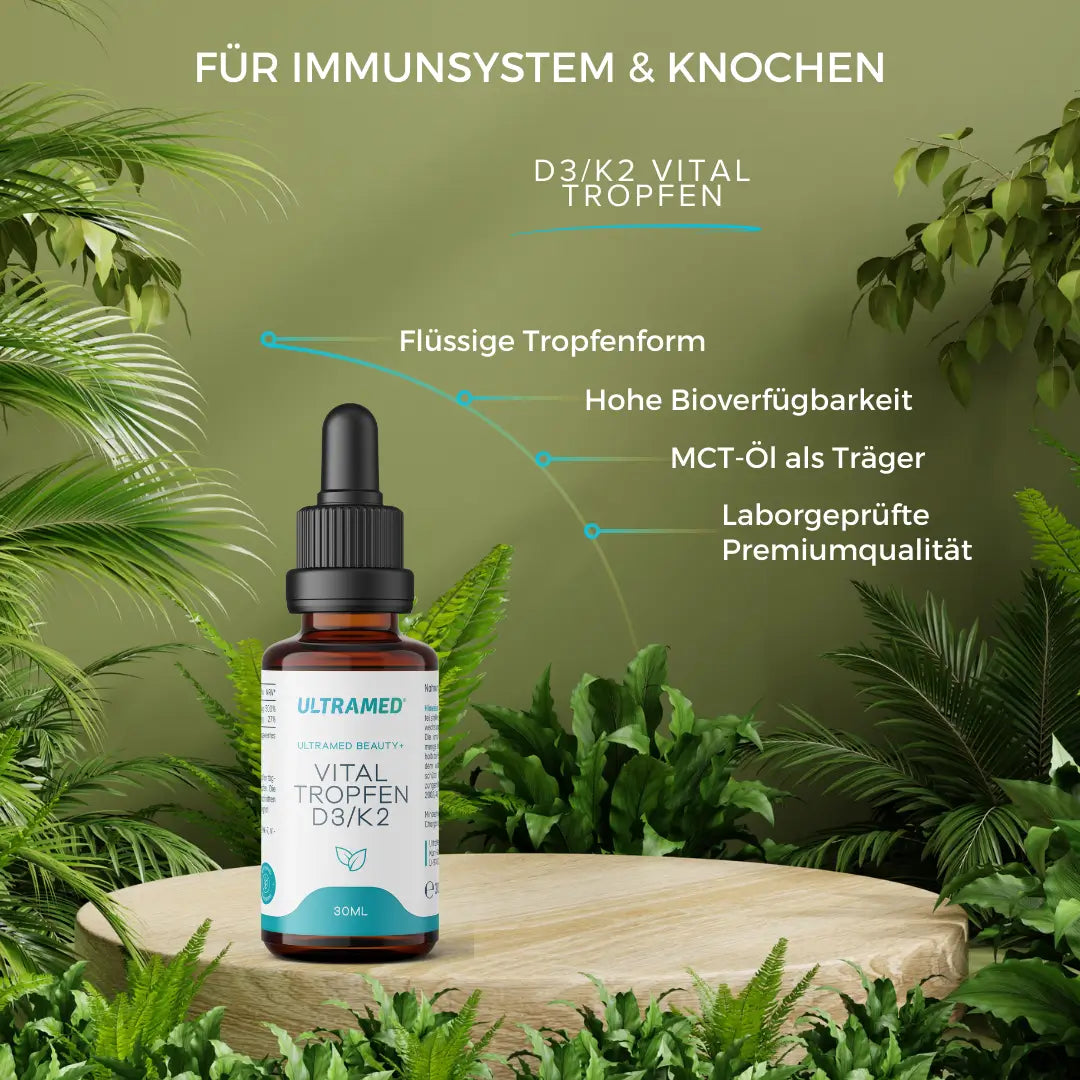 Neu - D3/K2 Vital Tropfen – Synergie für Knochen, Immunsystem & Herz-Kreislauf