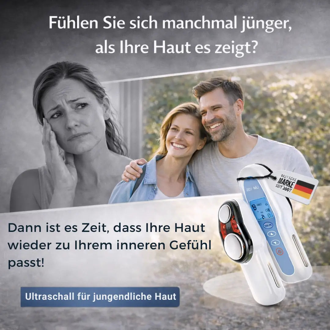 Professionelles Ultraschallgerät für zu Hause - Zwei Schallköpfe für Gesicht & Körper mit 3 MHz & 1 MHz