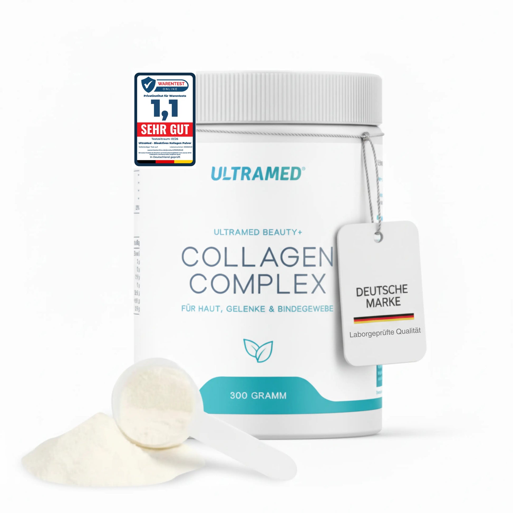 Bioaktives Premium Kollagen Pulver bestehend aus VERISOL®, TENDOFORTE® – UltraMed Cosmetics GmbH