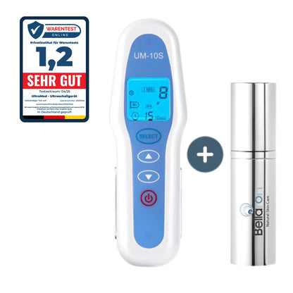 UltraMed Ultraschallgerät für Gesicht und Körper + Bellaron 3-fach Hyaluronserum