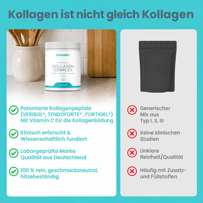 Bioaktives Premium Kollagen Pulver bestehend aus VERISOL®, TENDOFORTE® & FORTIGEL® + Vitamin C