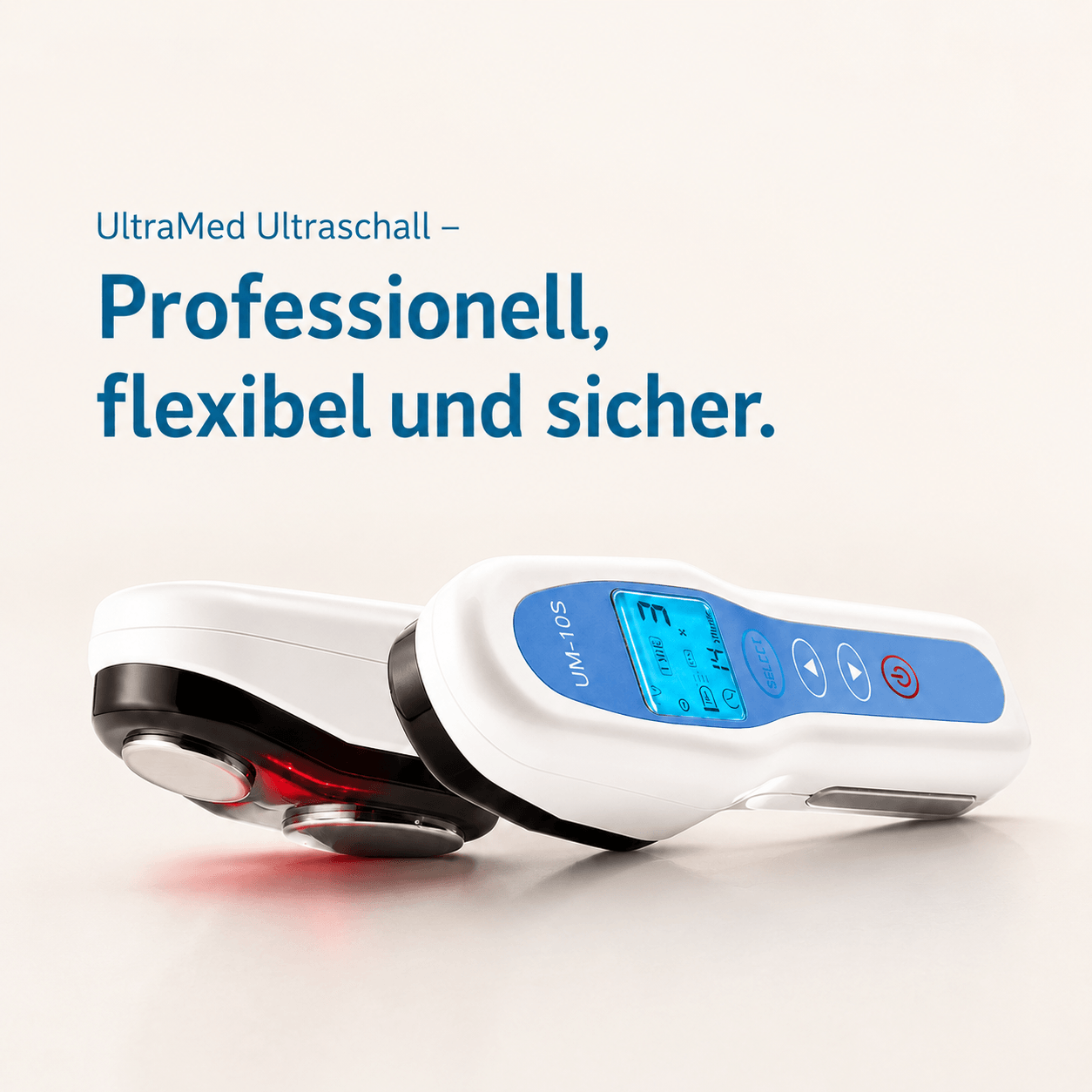 Professionelles Ultraschallgerät für zu Hause – Zwei Schallköpfe für Gesicht & Körper mit 3 MHz & 1 MHz