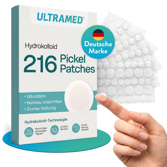 Premium Hydrokolloid Pickel Patches – 216 Stück | Ultradünn, Nahezu Unsichtbar & Starke Haftung
