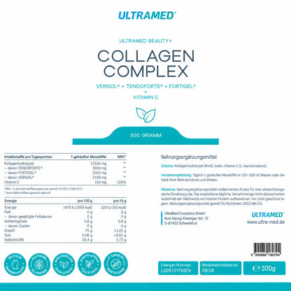 Bioaktives Premium Kollagen Pulver bestehend aus VERISOL®, TENDOFORTE® & FORTIGEL® + Vitamin C