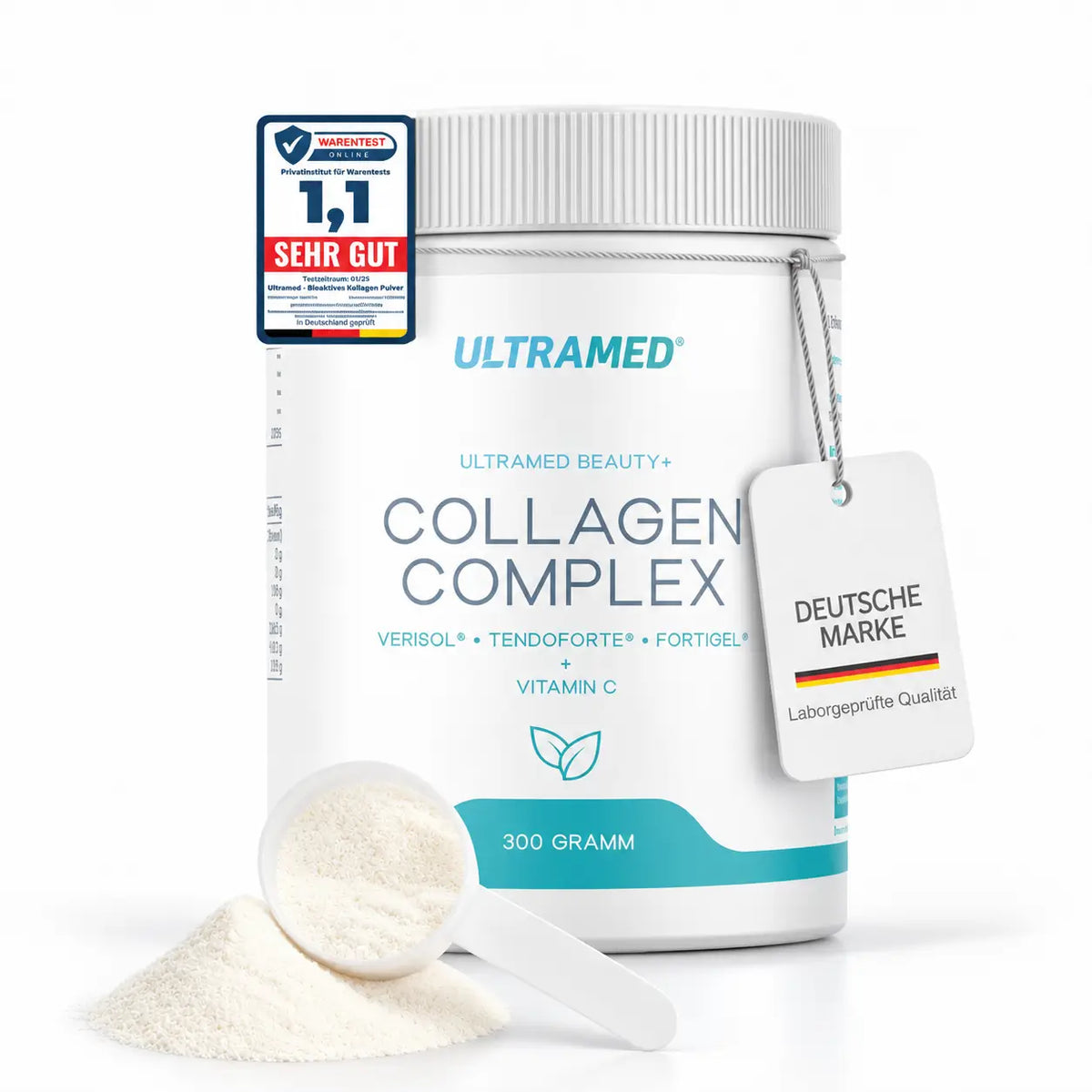 Bioaktives Premium Kollagen Pulver bestehend aus VERISOL®, TENDOFORTE® & FORTIGEL® + Vitamin C