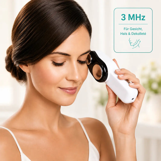 Professionelles Ultraschallgerät für zu Hause – Zwei Schallköpfe für Gesicht & Körper mit 3 MHz & 1 MHz