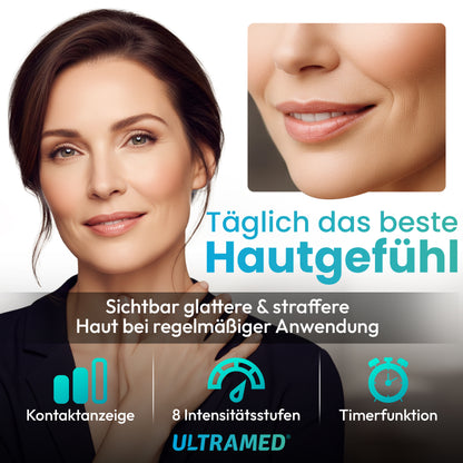 UltraMed - Professionelles Ultraschallgerät für Zuhause - Mit 2 Schallköpfen - 1 MHz + 3 MHz - Für Körper & Gesicht