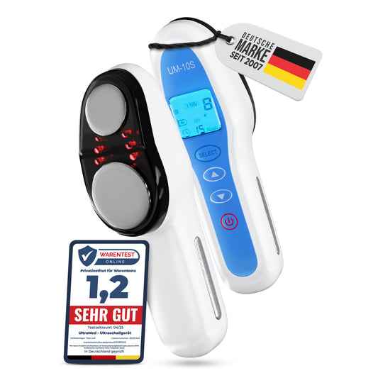 UltraMed - Professionelles Ultraschallgerät für Zuhause - Mit 2 Schallköpfen - 1 MHz + 3 MHz - Für Körper & Gesicht