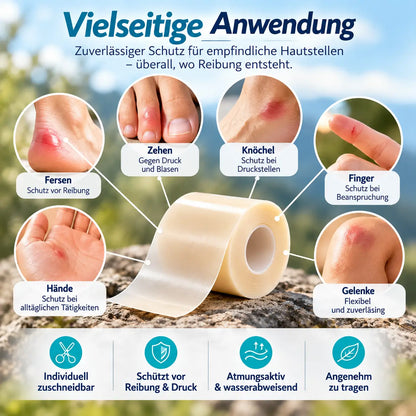 Premium Hydrokolloid-Rolle für Blasen, Reibung & Druckstellen